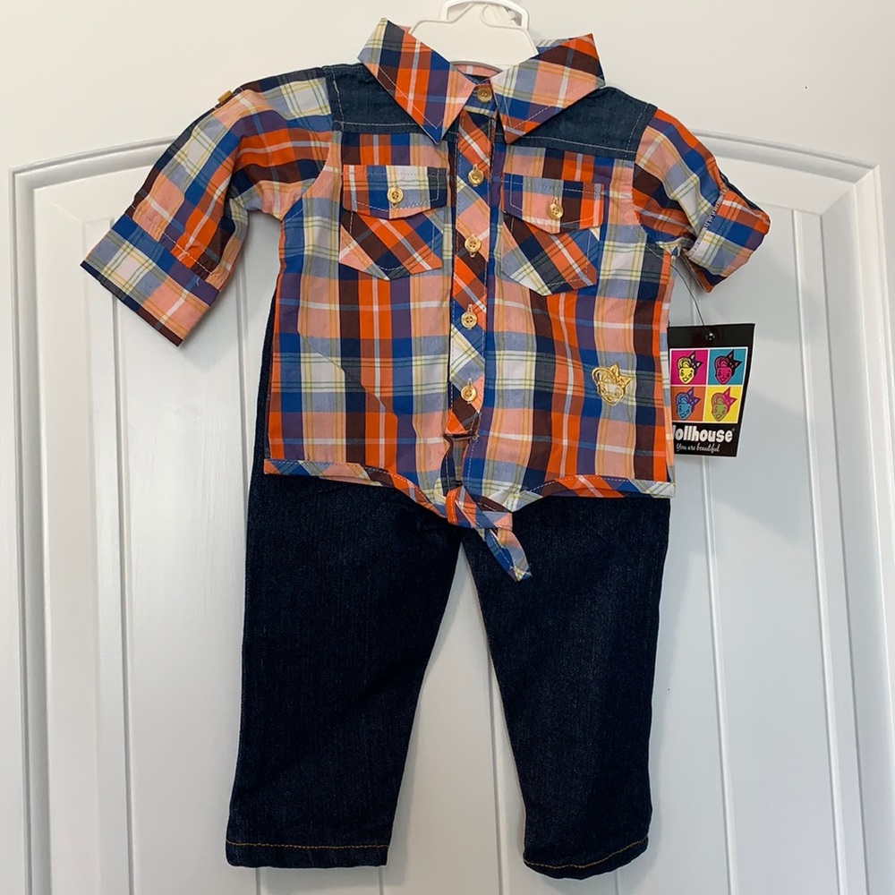 316) Dollhouse Blue Jean 2 PC. Outfit Size (12M)